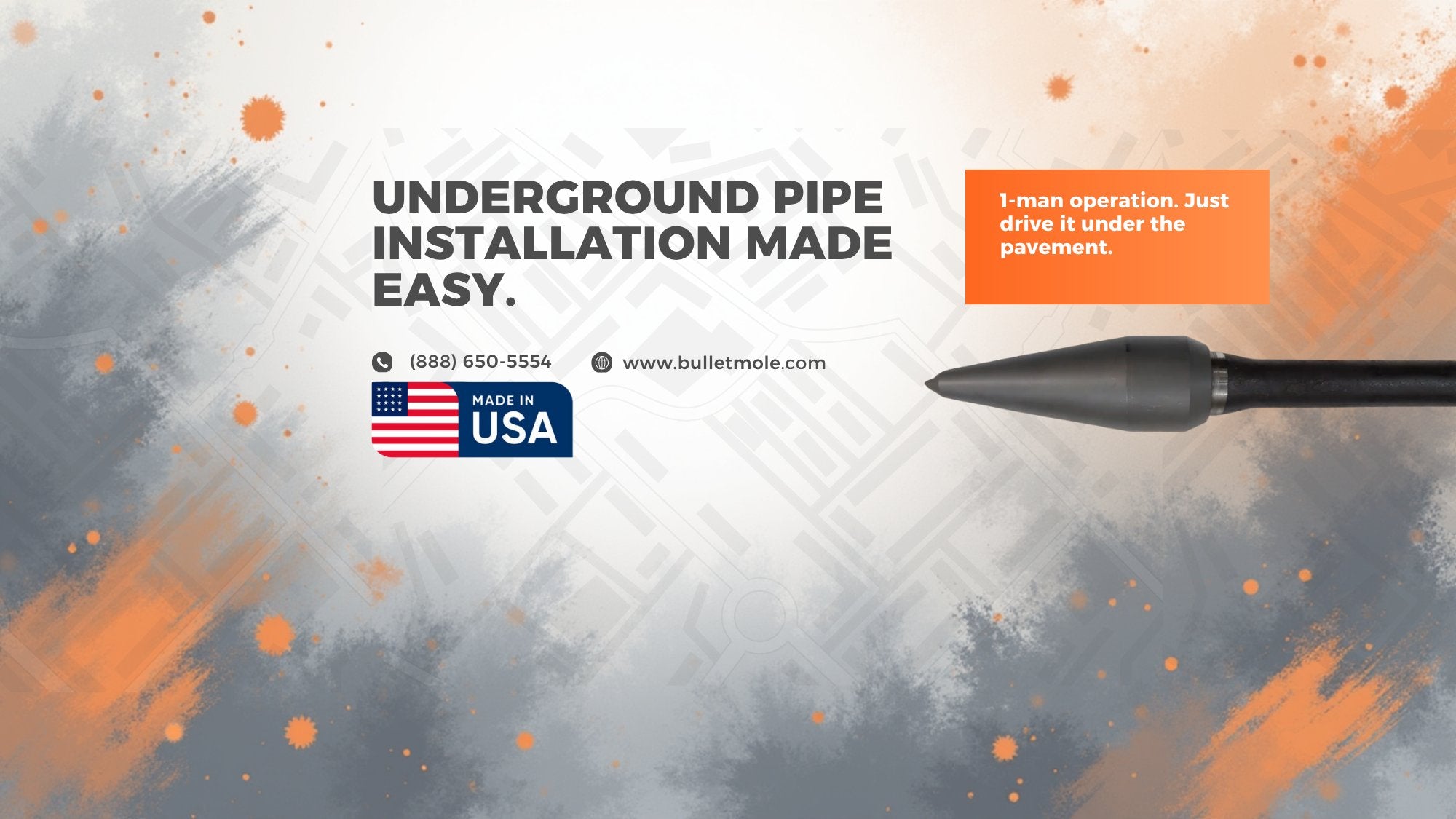 BulletMole — Underground Pipe Installation Made Easy